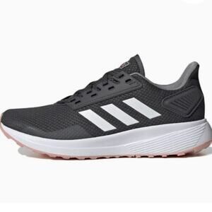 Adidas Women's 9.5 'Duramo 9' Gray Pink Spirit Running Sneakers Cloudfoam